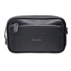 Guard Kristal Siyah Hakiki Deri Şifreli El Çantası