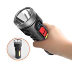 Şarz Edilebilir El Feneri Şarjlı El Feneri 4 Modlu Su Geçirmez Usb Kablolu Cob Led 5W