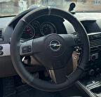 DİKİŞLİ DİREKSİYON KILIFI NUBUK NOKTALI DERİ GRİ YÜZÜK GRİ DİKİŞLİ OPEL ASTRA İÇİN