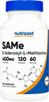 Nutricost SAM-e S-Adenosyl-L-Methionine Brain & Cognitive Bone Joint & Cartilage 400mg 120 Caps