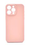 iPhone 13 Pro Max Uyumlu Düz Renk Esnek Yumuşak Silikon Kılıf  Rubber Pudra Pembe