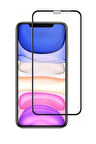 iPhone XS Uyumlu Tam Kaplayan Premium Ekran Koruyucu Cam Anti-Static Özellikli Siyah Çerçeveli