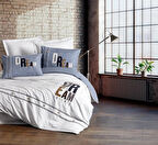 Mood Nakışlı Ranforce Çift Kişilik Nev Takımı Forever Gri 8680108071144