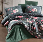 Saten Çift Kişilik Nev Takımı Alfon V1 Kahve