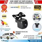 Balıkgözü AHD 1080P ve 720P Çevirilebilir 170 Derece Geniş Açılı Geri Görüş Kamerası