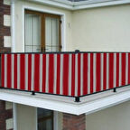 Ceylan Home Balkon Demiri Perdesi Kuş Gözü Her Ölçüde Özel Dikim Kırmızı