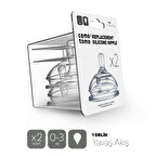 Comotomo Silikon 2'Li Biberon Emziği Yavaş Akış 0-3 Ay