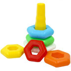 Nessiworld Kiki Fileli Renkli Altıgen Halkalar