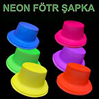Nessiworld Neon Partisi Turuncu Renk Plastik Fötr Şapka