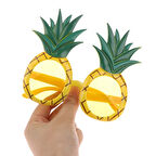 Nessiworld Tropikal Hawaii Ananas Şekilli Parti Gözlüğü 9.5 x 14 cm