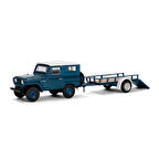 Greenlight 1/64 Hitch & Tow Series 31 - 1961 Nissan Patrol Hard Top with Utility Trailer