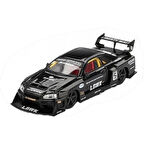 NessiWorld GT 1/64 Nissan LB-ER34 Super Silhouette SKYLINE Black - Blister Paket