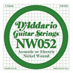 DADDARIO NW052 ELEKTRO VE AKUSTİK TEK TEL, (KALIN Mİ), 0.052