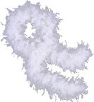 Beyaz Renk Kabarık Kalın Otriş Boa Tüy 6 Cm Genişlik 180-200 Cm Uzunluk