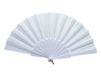 Plastik Düz Kumaş Yelpaze 12'li Beyaz