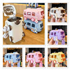 Otobüs Tasarımı Pipetli Su Matarası 500 Ml Alk2967