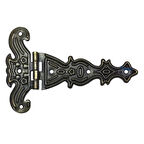 Dekoratif, Sac Tek Kuyruklu Menteşe - 69x102 Mm, Büyük, Antik, 100 Adet