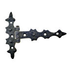 Antika Tarz Dekoratif Pirinç Yıldız Kuyruklu Menteşe - 85x110 Mm, Oksit