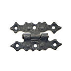 Antika Tarz Dekoratif Pirinç Yıldız Menteşe - 63x36 Mm, Oksit