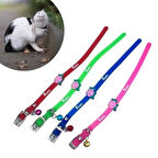 BUFFER® Çıngıraklı Zilli Sevimli Renkli Slikon Kedi Köpek Boyun Tasması