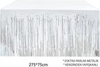 Gümüş Metalize Masa Eteği 275x75 cm – Kendinden Yapışkanlı