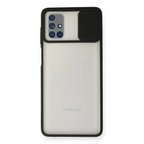 MEPA Najmaddin Samsung Galaxy M51 Kılıf Palm Buzlu Kamera Sürgülü Silikon - Siyah Najmaddin