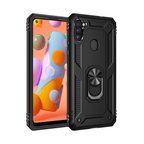 MEPA Najmaddin Samsung Galaxy A11 Kılıf Sofya Yüzüklü Silikon Kapak - Siyah Najmaddin