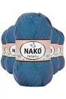 Tedar 5 Adet Pırlanta Amigurumi El Örgü İpi Yünü Turkuaz 3409 - nako mudanis Najmaddin