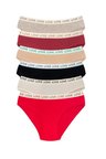 Beru 6 Adet Pamuklu Esnek Kadın Slip Bikini Külot Geniş Lastikli Baskılı Najmaddin