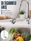 Mey Mey İthalat Ayarlanabilir Musluk Başlığı Esnek Spiral Hortumlu Lavabo Uzatma Aparatı Najmaddin