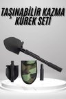 Pusulalı Katlanabilen Portatif Çantalı Mini Kazma Kürek Seti Najmaddin