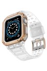 Mark Newface Apple Watch 42mm KR401 Silikon Kordon - Beyaz-Rose Najmaddin
