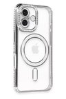 Sh Newface Apple İphone 16 Kılıf Joke Simli Magneticsafe Kılıf - Gri Najmaddin