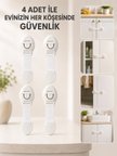 4 Adet Çok Amaçlı Çocuk Güvenlik Kilidi Dolap, Çekmece ve Gardırop İçin Najmaddin