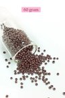 Tedar Dökme Cam Kum Boncuk (8/0) 3 mm - 60 Gram - Parlak Koyu Kestane - BNC209 Najmaddin