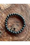 Küre Kesim Hematit Doğal Taş Bileklik