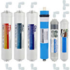 Su Arıtma Cihazı Filtresi 6'lı Filtre Seti Paket 10 Aşama Membran