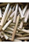 Ahşap Kavela Çıta Çubuk Kavela Fırınlanmış Pürüzsüz Silindir Meşe 15 Cm 50 Adet