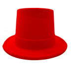 Nessiworld   Kırmızı Renk Plastik Nubuk Kadife Kaplama Fötr Şapka 11 cm