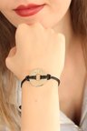 Nevamel® OKAY (İyi) Siyah Deri İpli Unisex Mood Bileklik 5886