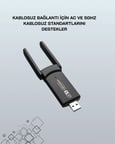Nevamel Yüksek Hızlı 1200 Mbps Çift Bant USB WiFi Adaptör – Güçlü Sinyal Geniş Uyumluluk
