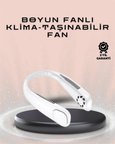 Nevamel® Giyilebilir Sessiz Fan | 224g Hafif Bladeless Güvenli Tasarım 5 Vitesli Soğutma USB Şarjlı Fan