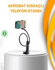 Nevamel® Esnek Gövdeli Mandallı Masaüstü Telefon Tutucu