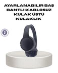 Nevamel® Bluetooth 5.0 Siyah Kablosuz Kulaklık 18 Saat Batarya Katlanabilir Tasarım