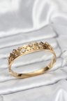 Nevamel® 316L Çelik Gold Renk Minimal Yoncalı Kadın Kelepçe Bileklik 5886