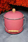 Evini Sev İtalyan Emaye Yoğurt Tenceresi Emaye Bakraç 20cm 5lt – Kırmızı