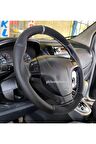 Fiat Fiorino Uyumlu Nubuk Dikmeli Direksiyon Kılıfı Noktalı-alkantara Gri Yüzüklü,gri Ipli