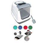 Mio Filtreli Kapalı Kedi Tavşan Köpek Tuvaleti+Elekli Kedi Tuvalet Önü Paspası