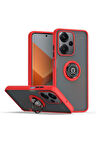 Xiaomi Redmi Note 13 Pro Plus Kılıf Soft Yüzüklü Standlı Mat Yüzey Azn-MntrYuzuk