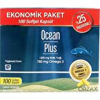 Orzax Ocean Plus Limon Aromalı Takviye Edici 100 Kapsül | Ekonomik Paket